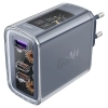 ACEFAST Ładowarka sieciowa GaN 65W 3 porty 1x USB 2x USB-C zielona