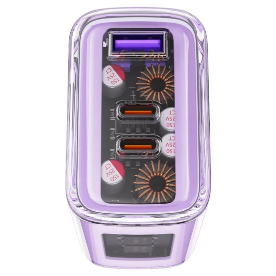 ACEFAST Ładowarka sieciowa GaN 65W 3 porty 1x USB 2x USB-C zielona