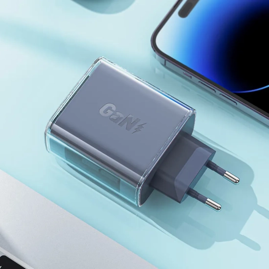 ACEFAST Ładowarka sieciowa GaN 65W 3 porty 1x USB 2x USB-C zielona