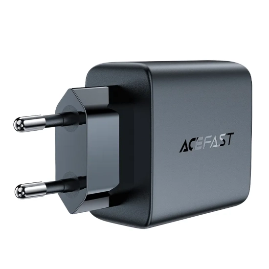 ACEFAST Szybka ładowarka sieciowa GaN 35W PD 2x USB-C czarna