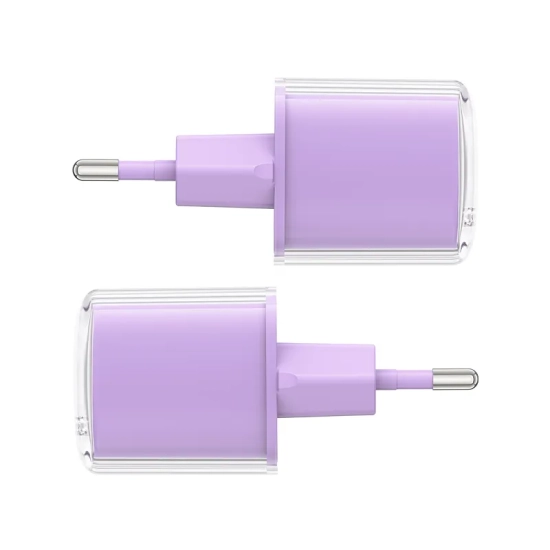 ACEFAST Ładowarka sieciowa z wyświetlaczem PD 30W GaN3 USB-C fioletowa