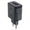 ACEFAST Ładowarka sieciowa PD 35W GaN z 3 portami 2x USB-A + USB-C czarna