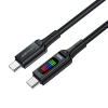 ACEFAST Kabel przewód USB-C - USB-C 100W z wyświetlaczem 1.2m czarny