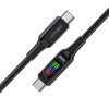 ACEFAST Kabel przewód USB-C - USB-C 100W z wyświetlaczem 1.2m czarny