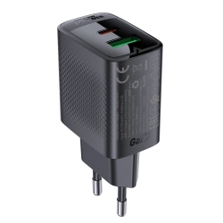 ACEFAST Ładowarka sieciowa A78 GaN USB-A USB-C PD 20W - czarna