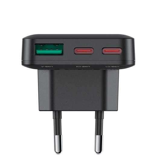 ACEFAST Ładowarka sieciowa płaska 65W GaN 2 USB-C USB-A ultra cienka