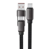 ACEFAST Kabel przewód USB-C - USB-A / USB-C 480Mb/s 3A 0.2m - czarny