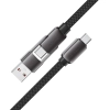 ACEFAST Kabel przewód USB-C - USB-A / USB-C 480Mb/s 3A 0.2m - czarny