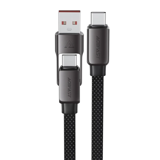 ACEFAST Kabel przewód USB-C - USB-A / USB-C 480Mb/s 3A 0.2m - czarny