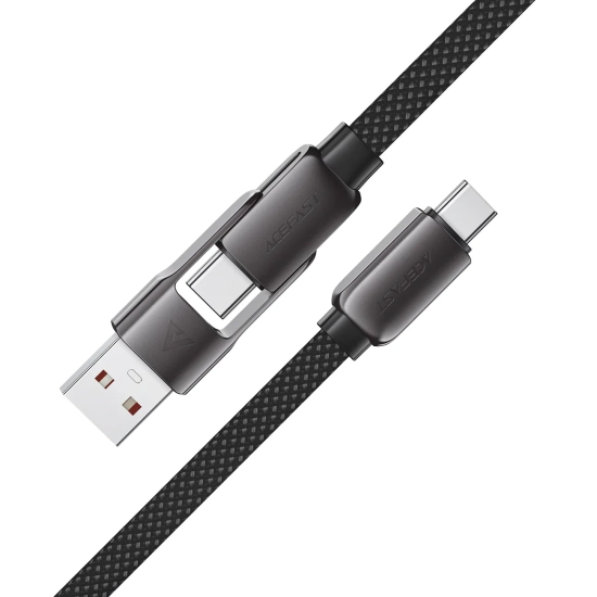 ACEFAST Kabel przewód USB-C - USB-A / USB-C 480Mb/s 3A 0.2m - czarny