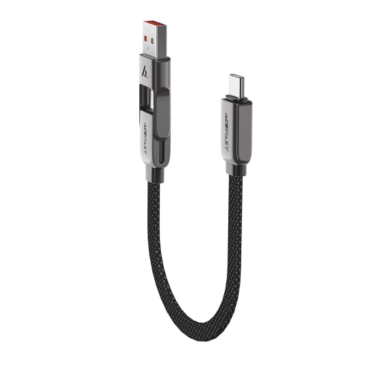 ACEFAST Kabel przewód USB-C - USB-A / USB-C 480Mb/s 3A 0.2m - czarny