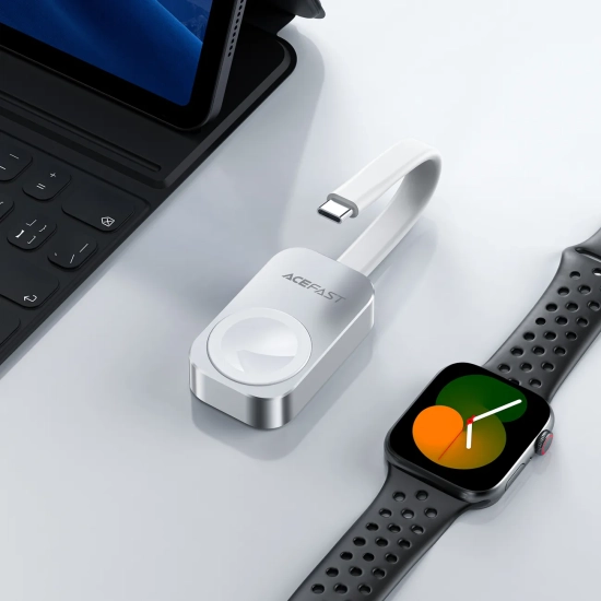 ACEFAST Ładowarka bezprzewodowa do Apple Watch 5W- srebrna