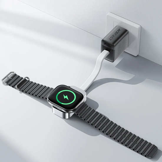 ACEFAST Ładowarka bezprzewodowa do Apple Watch 5W- srebrna