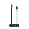 ACEFAST Kabel przewód spiralny USB-C - USB-C 480Mb/s 3A 1.2m - czarny