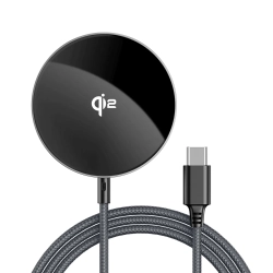 ACEFAST Ładowarka indukcyjna magnetyczna z kablem USB-C Qi2 15W 1.2m