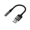 ACEFAST Adapter przejściówka USB-A - mini jack 3.5 mm - czarny