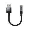 ACEFAST Adapter przejściówka USB-A - mini jack 3.5 mm - czarny