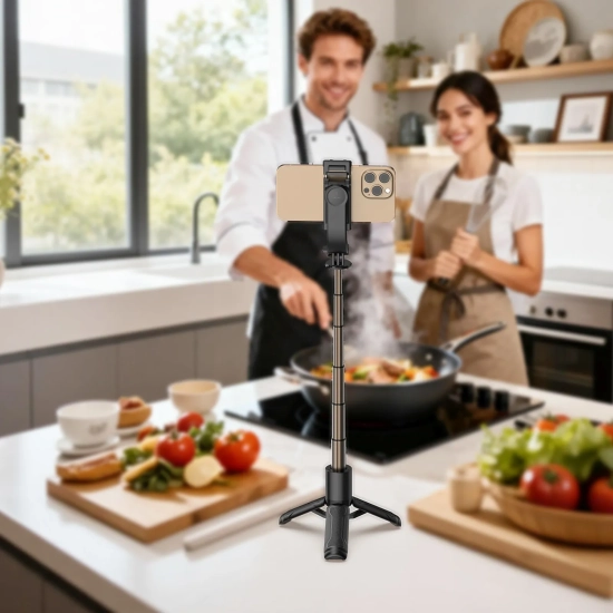 ACEFAST Selfie stick z automatycznym statywem i pilotem Bluetooth 63 cm