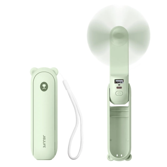 Składany wentylator JisuLife Life8 2000 mAh, zielony
