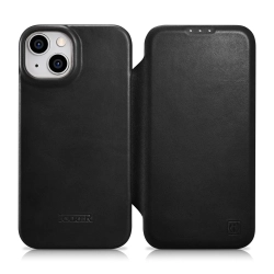 ICARER Skórzane etui iPhone 14 Plus z klapką magnetyczne MagSafe CE Oil