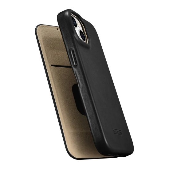 ICARER Skórzane etui iPhone 14 Plus z klapką magnetyczne MagSafe CE Oil