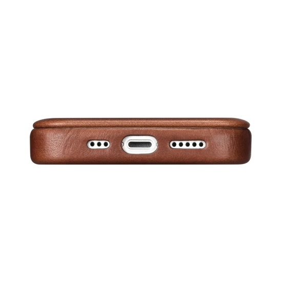 ICARER Skórzane etui iPhone 14 Plus z klapką magnetyczne MagSafe CE Oil