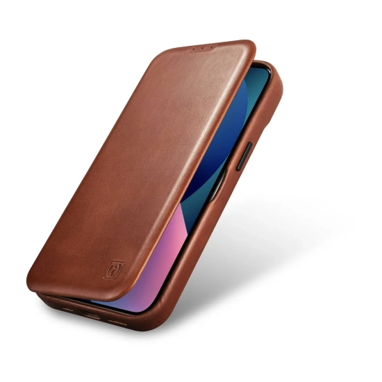 ICARER Skórzane etui iPhone 14 Plus z klapką magnetyczne MagSafe CE Oil