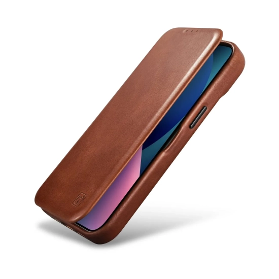 ICARER Skórzane etui iPhone 14 Plus z klapką magnetyczne MagSafe CE Oil