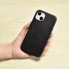 ICARER Skórzane etui iPhone 14 Plus magnetyczne z MagSafe Oil Wax Premium