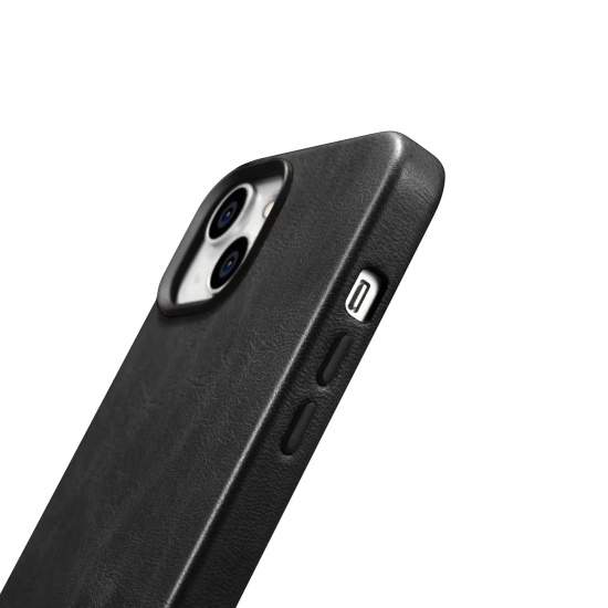 ICARER Skórzane etui iPhone 14 Plus magnetyczne z MagSafe Oil Wax Premium