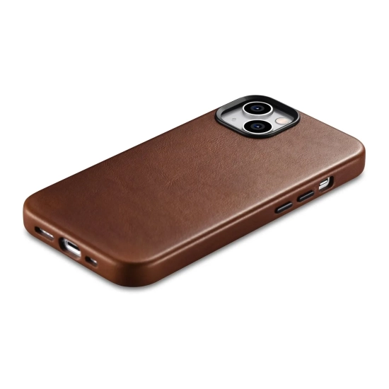 ICARER Skórzane etui iPhone 14 Plus magnetyczne z MagSafe Oil Wax Premium