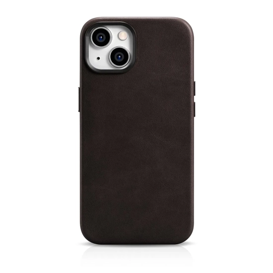 ICARER Skórzane etui iPhone 14 Plus magnetyczne z MagSafe Oil Wax Premium