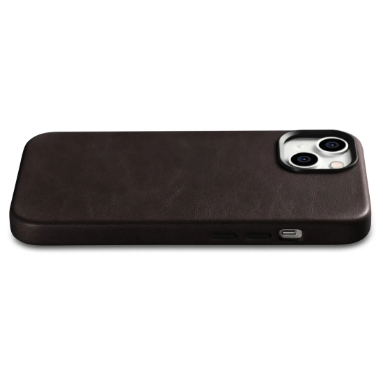 ICARER Skórzane etui iPhone 14 Plus magnetyczne z MagSafe Oil Wax Premium