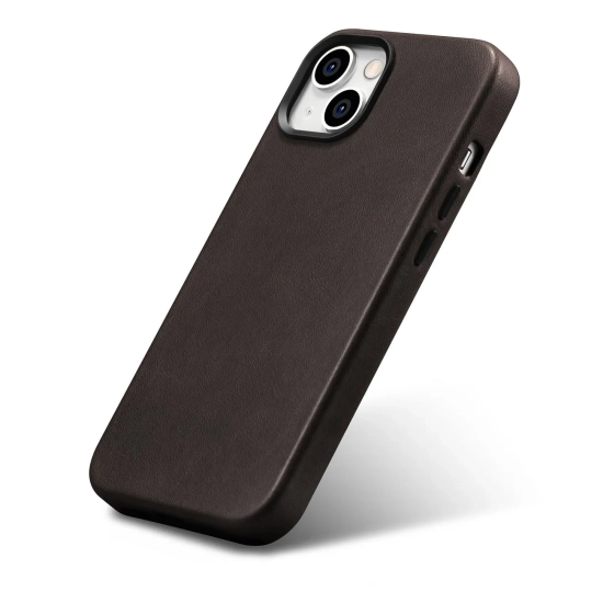 ICARER Skórzane etui iPhone 14 Plus magnetyczne z MagSafe Oil Wax Premium