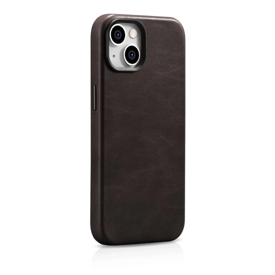 ICARER Skórzane etui iPhone 14 Plus magnetyczne z MagSafe Oil Wax Premium