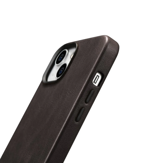 ICARER Skórzane etui iPhone 14 Plus magnetyczne z MagSafe Oil Wax Premium