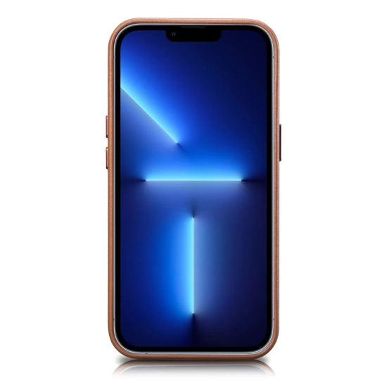 ICARER Pokrowiec etui z naturalnej skóry do iPhone 14 Plus MagSafe Case
