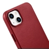 ICARER Pokrowiec etui z naturalnej skóry do iPhone 14 Plus MagSafe Case