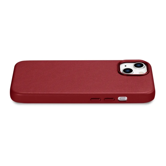 ICARER Pokrowiec etui z naturalnej skóry do iPhone 14 Plus MagSafe Case