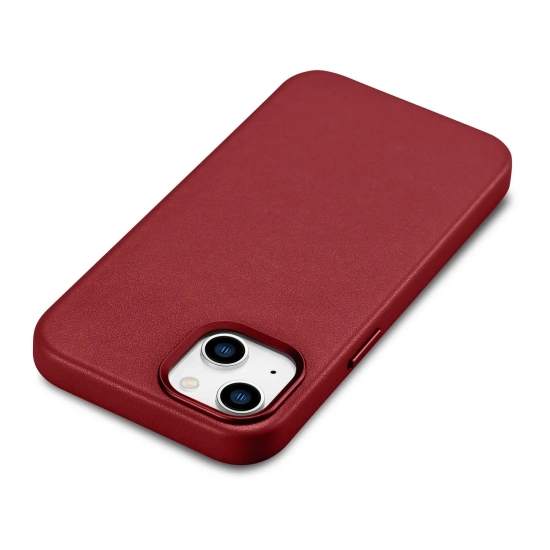 ICARER Pokrowiec etui z naturalnej skóry do iPhone 14 Plus MagSafe Case