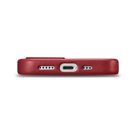 ICARER Pokrowiec etui z naturalnej skóry do iPhone 14 Plus MagSafe Case