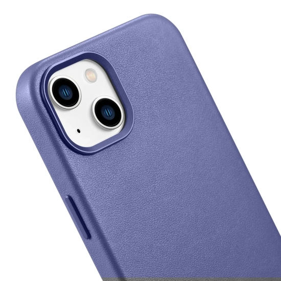 ICARER Pokrowiec etui z naturalnej skóry do iPhone 14 Plus MagSafe Case