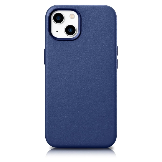 ICARER Pokrowiec etui z naturalnej skóry do iPhone 14 Plus MagSafe Case