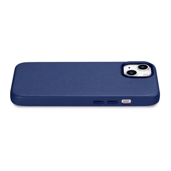 ICARER Pokrowiec etui z naturalnej skóry do iPhone 14 Plus MagSafe Case