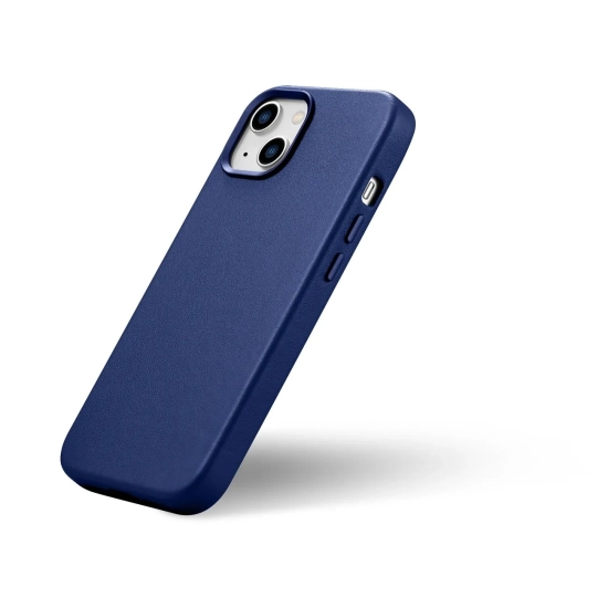 ICARER Pokrowiec etui z naturalnej skóry do iPhone 14 Plus MagSafe Case