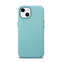 ICARER Skórzane etui iPhone 14 Plus magnetyczne z MagSafe Litchi Premium