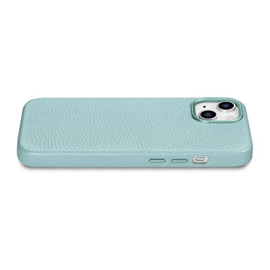 ICARER Skórzane etui iPhone 14 Plus magnetyczne z MagSafe Litchi Premium
