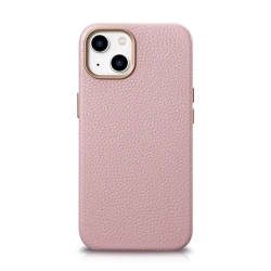 ICARER Skórzane etui iPhone 14 Plus magnetyczne z MagSafe Litchi Premium