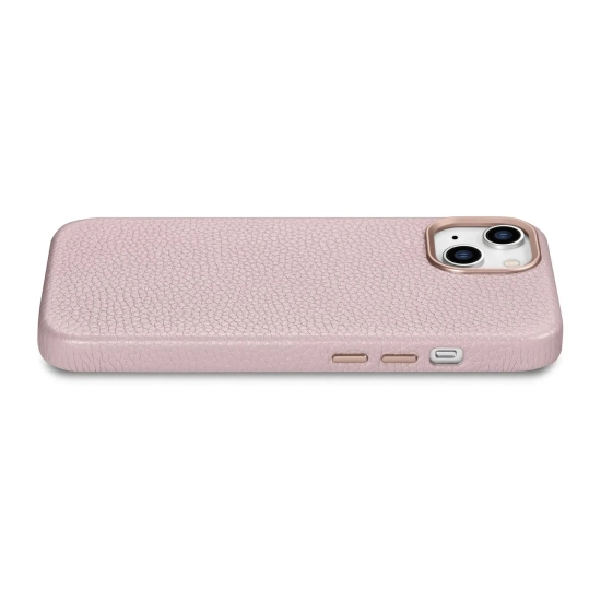 ICARER Skórzane etui iPhone 14 Plus magnetyczne z MagSafe Litchi Premium