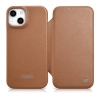 ICARER Skórzane etui iPhone 14 Plus z klapką magnetyczne MagSafe CE
